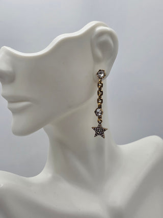 Christian Dior Gold-tone Crystal J'Adior Drop Earrings