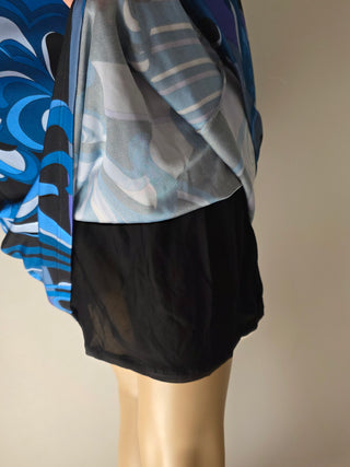 Emilio Pucci Blue Multicolor Signature Print Dress 6 sz