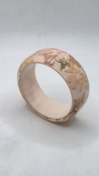 Louis Vuitton pink LV Monogram Resin Farandole Bangle Bracelet