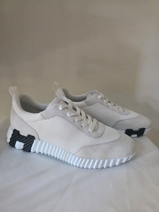 Hermès White Grey Bouncing Athletic Sneakers 40 sz