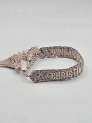 Christian Dior Beige J'adior Woven Friendship set of 2 Bracelets