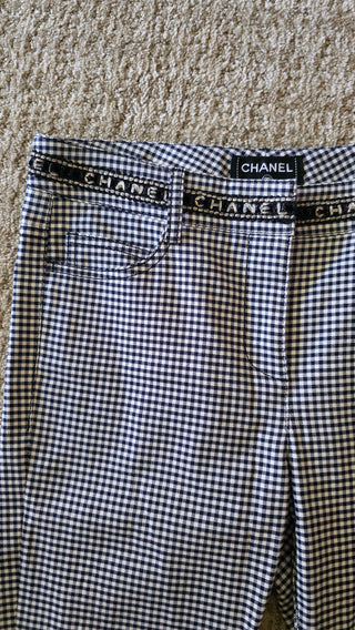 Chanel Black White 2016 Straight Leg Pants S US4 sz