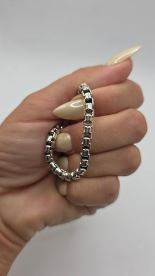 David Yurman Sterling Silver Box Chain Bracelet