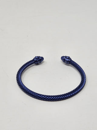 DAVID YURMAN Blue Aluminium Renaissance Classic Cable Bracelet