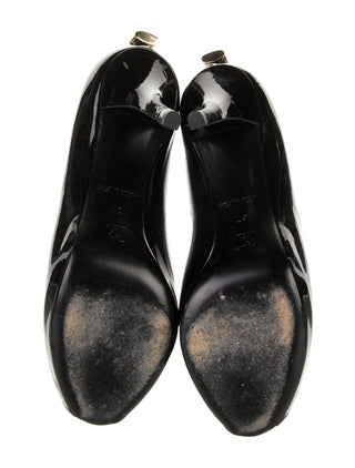 Louis Vuitton Oh Really Patent Leather Studded Accents Pumps 37 sz