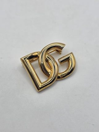 Dolce & Gabbana Gold-tone DG Logo Brooch
