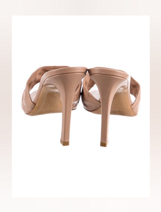 Louis Vuitton Beige LV Monogram Leather Slides 41 EU