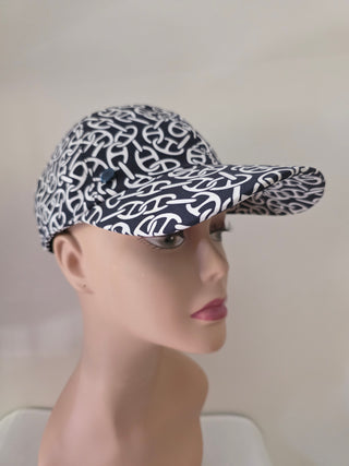 Hermès Blue Multicolor Logo Ilona Naoussa Cap L sz