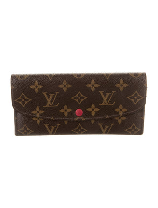 Louis Vuitton LV Monogram Pattern Coated Canvas Emilie Wallet