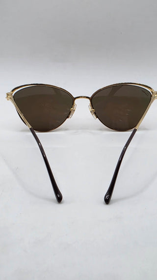 Cartier Gold-tone Cat-Eye Tinted Sunglasses