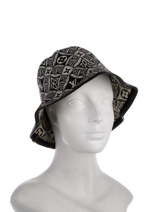 Louis Vuitton Black LV Monogram'Since 1984' Bucket Hat S sz