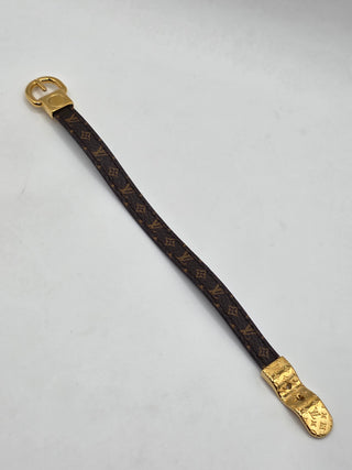 Louis Vuitton Brown Leather Fasten Your LV Bracelet