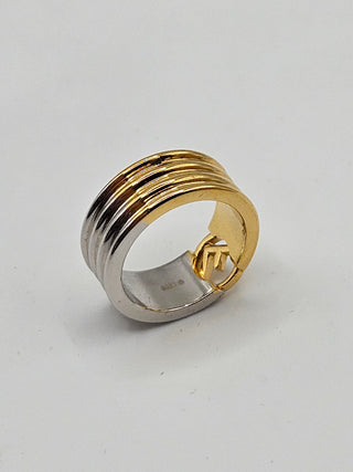 Fendi Gold-tone F is Fendi Two Tone Ring S sz