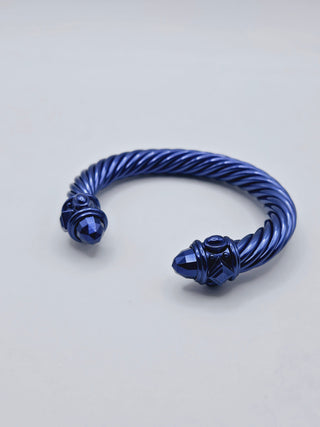 David Yurman Blue Aluminum Renaissance Classic Cable Cuff