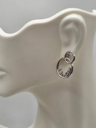 Christian Dior Silver-tone Crystal Drop Earrings