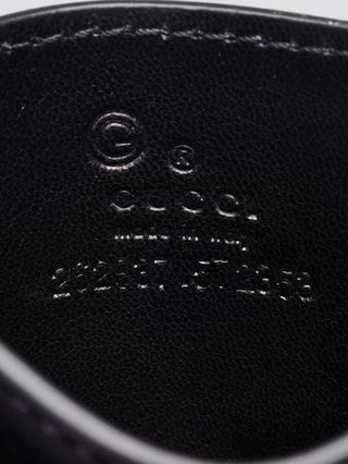 Gucci Dark Blue Micro Guccissima Leather Card Holder