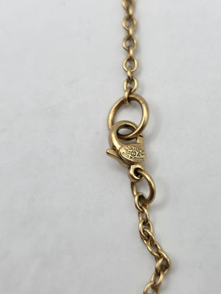 Chanel Gold-tone Faux Pearl Resin Bead Interlocking CC Collar Necklace