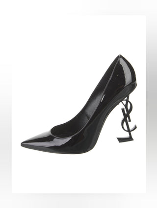 Saint Laurent Black Patent Leather Opyum YSL Pumps 39.5 sz