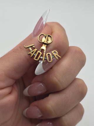 Christian Dior Gold-tone J'Adior Single Stud Earring