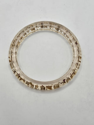 Louis Vuitton Resin Crystal Narrow Inclusion Bangle Bracelet