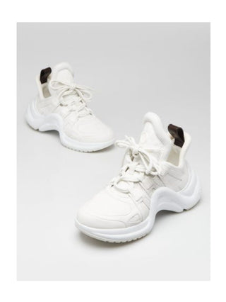 Louis Vuitton White Leather Monogram Canvas Archlight Sneaker 39 sz