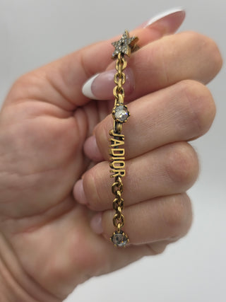 Christian Dior Gold-tone Crystal J'Adior Drop Earrings