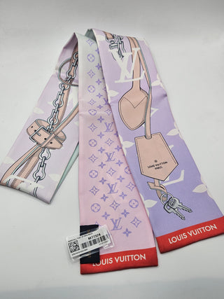 Louis Vuitton pink purple LV Monogram Silk Bandeau