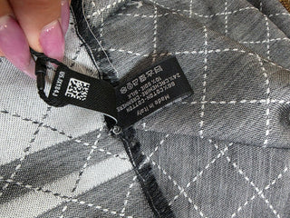 Chanel Grey 2024 Interlocking CC Logo Shawl