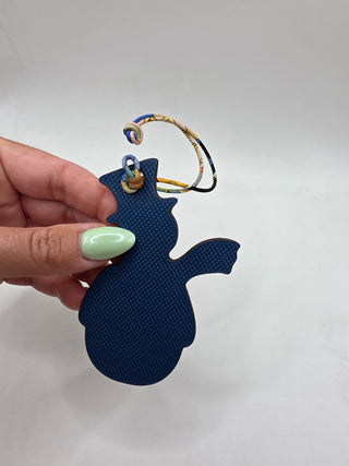 Hermès Brown Blue Petit H Snowman Bag Charm