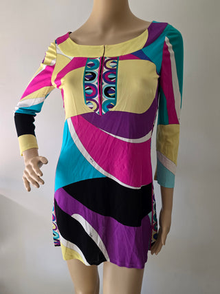 Emilio Pucci Multicolor long-sleeved Signature Print blouse S 38 4 sz