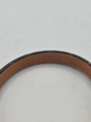 Louis Vuitton Brown LV Monogram LV Tribute Charm Bracelet 27 sz