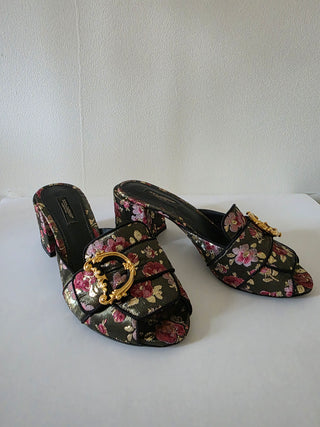 Dolce & Gabbana Floral Print Slides 37 sz