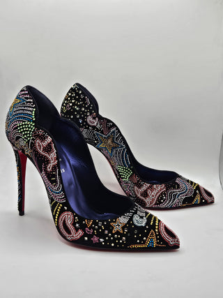 Christian Louboutin Limited Edition Crystal Studded Hot Chick Pumps 39.5