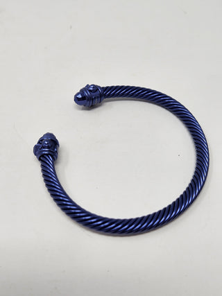 DAVID YURMAN Blue Aluminium Renaissance Classic Cable Bracelet