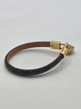 Louis Vuitton Brown LV Monogram LV Tribute Charm Bracelet 27 sz