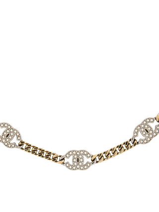 Chanel 2023 Strass CC Station Choker Necklace