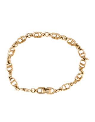 Christian Dior Gold-tone CD logo Link Bracelet