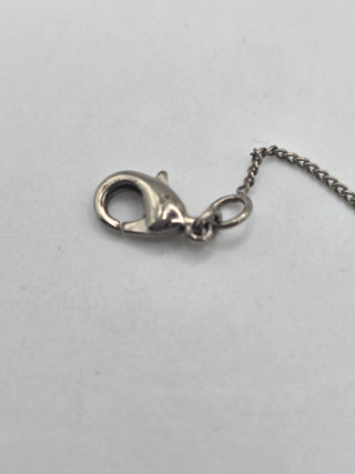 Chanel Silver-tone Strass Interlocking CC Pendant Necklace