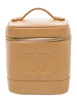 Chanel Beige Interlocking CC Timeless Vanity Case 2015