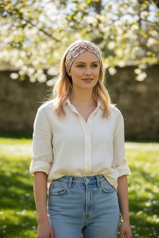 Gucci White Red Black Double GG Monogram Headband