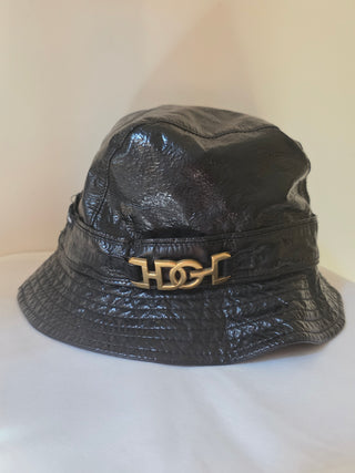 Dolce & Gabbana Black Logo Embellished Bucket Hat M sz