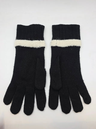 Chanel Black 2016 Cashmere Interlocking CC Gloves