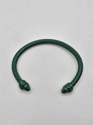 David Yurman dark green aluminum Renaissance cable cuff