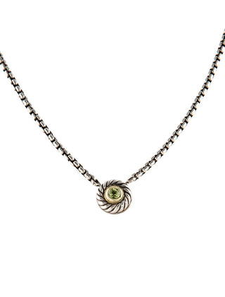 David Yurman Peridot Color Classic Pendant Necklace
