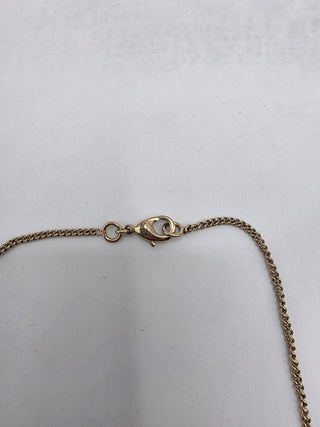 Chanel Gold-tone C-H-A-N-E-L logo charm Collar Necklace