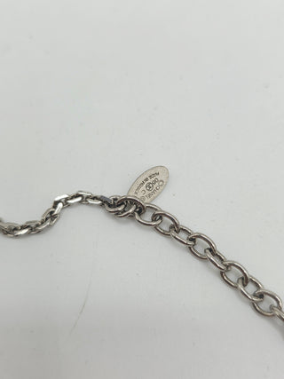 Chanel White Resin Interlocking CC Heart Pendant Necklace