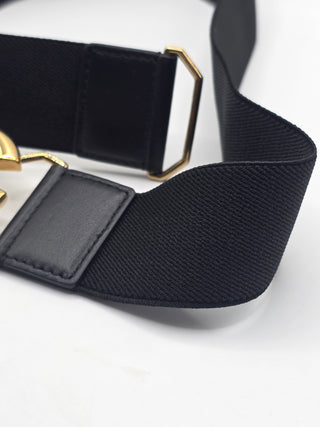 Dolce & Gabbana Gold-tone DG Logo Waist Belt 30in