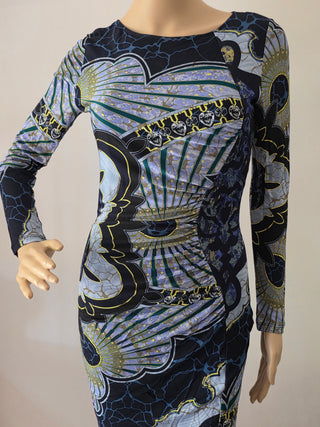 Emilio Pucci Purple Multicolor Signature Print Sexy dress 6 US sz