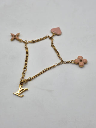Louis Vuitton Gold-tone Sweet Monogram Charm Bracelet
