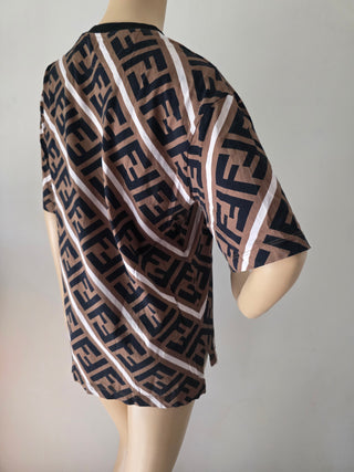 Fendi 2019 Brown FF Monogram top S sz